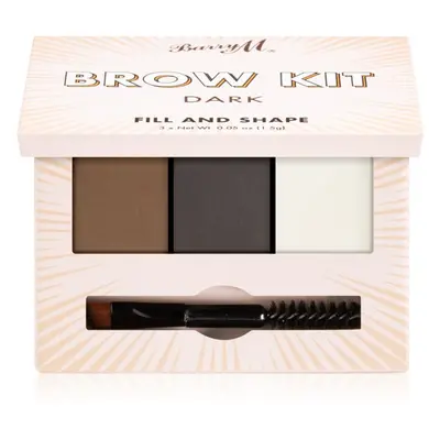 Barry M Fill and Shape Brow Kit Szemöldökformázó készlet árnyalat Dark 3x1,5 g