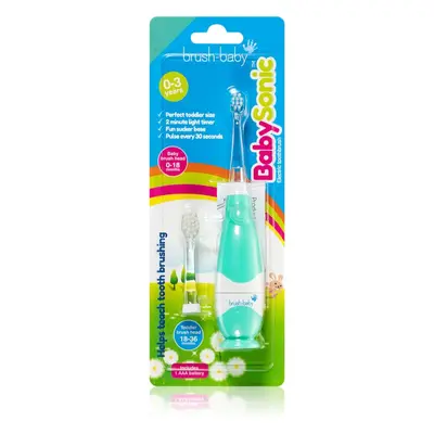 Brush Baby BabySonic elektromos fogkefe gyermekeknek 0 – 36 hónapos Teal 1 db