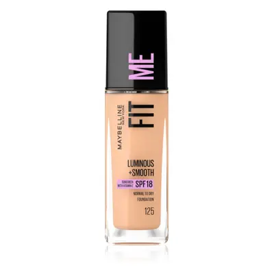 Maybelline Fit Me! folyékony make-up az élénk és kisimított arcbőrért árnyalat 125 Nude Beige 30