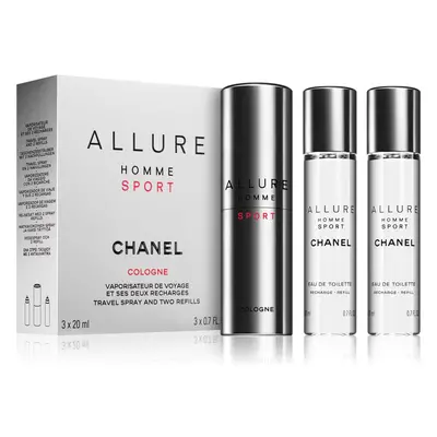 Chanel Allure Homme Sport Cologne Eau de Cologne (1x utántölthető + 2x utántöltő) uraknak 2x20 m