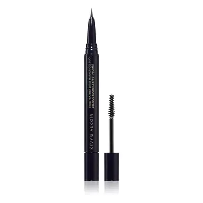 Kevyn Aucoin True Feather Brow Marker Gel Duo szemöldök fixáló kefével árnyalat Dark Brunette 0,