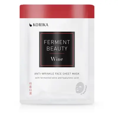 KORIKA FermentBeauty Anti-wrinkle Face Sheet Mask with Fermented Wine and Hyaluronic Acid ráncok