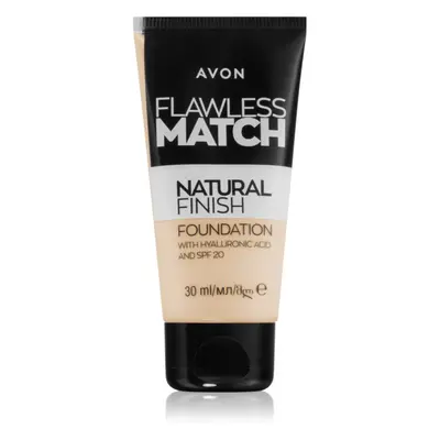 Avon Flawless Match Natural Finish hidratáló alapozó SPF 20 árnyalat 130N Alabaster 30 ml