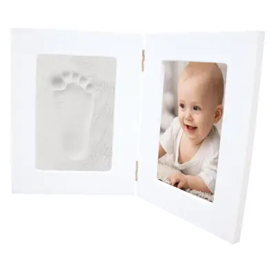 Happy Hands Double Frame baba kéz- és láblenyomat-készítő szett White 36,7 cm x 23,7 cm