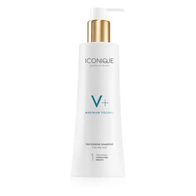 ICONIQUE Professional V+ Maximum volume Thickening shampoo tömegnövelő sampon a selymes hajért 2