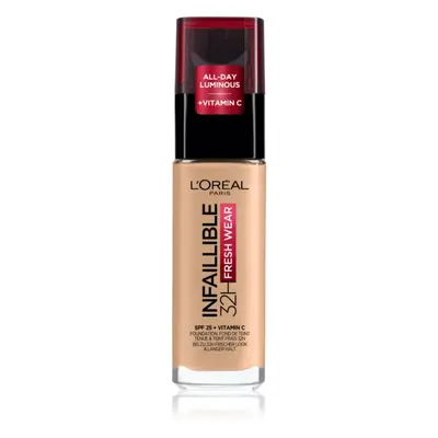 L’Oréal Paris Infaillible 32H Fresh Wear tartós folyékony alapozó árnyalat 120 Vanilla 30 ml