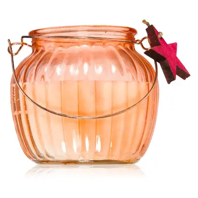 Wax Design Candle With Handle Salmon illatgyertya 11 cm