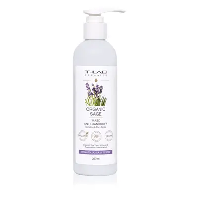 T-LAB Organics Organic Sage Anti-Dandruff Mask hidratáló maszk hajra 250 ml