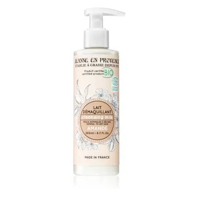 Jeanne en Provence BIO Almond tisztító arctej BIO termék hölgyeknek 200 ml