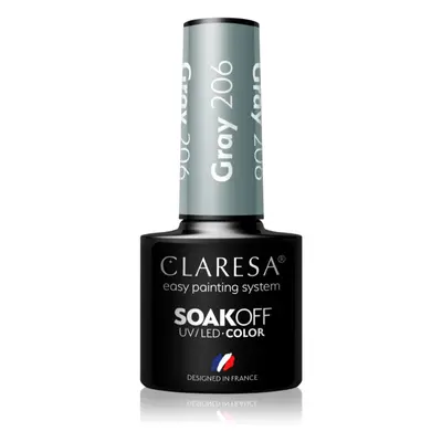 Claresa SoakOff UV/LED Color Savanna Vibes géles körömlakk árnyalat Gray 206 5 g