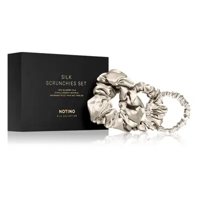 Notino Silk Collection Scrunchie Set selyem hajgumi szett Cream árnyalat