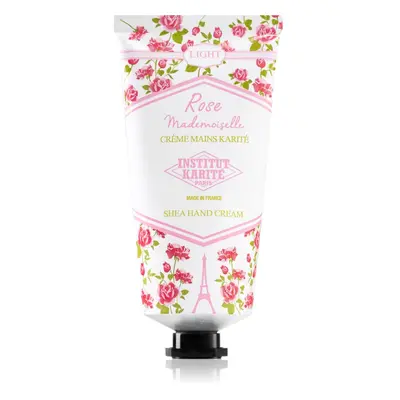 Institut Karité Paris Rose Mademoiselle Shea Hand Cream könnyű krém kézre Shea vajjal tube + box