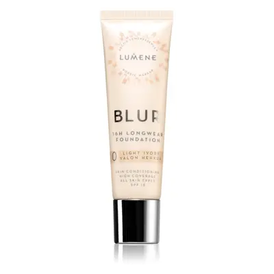 Lumene Blur 16h Longwear tartós alapozó SPF 15 árnyalat 0 Light Ivory 30 ml