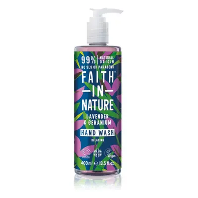 Faith In Nature Lavender & Geranium természetes folyékony kézszappan levendula illatú 400 ml