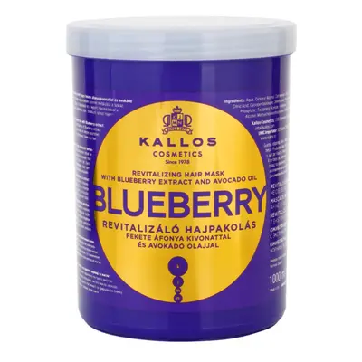 Kallos KJMN Professional Blueberry revitalizáló maszk száraz, sérült, vegyileg kezelt hajra 1000