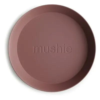 Mushie Round Dinnerware Plates tányér Woodchuck 2 db