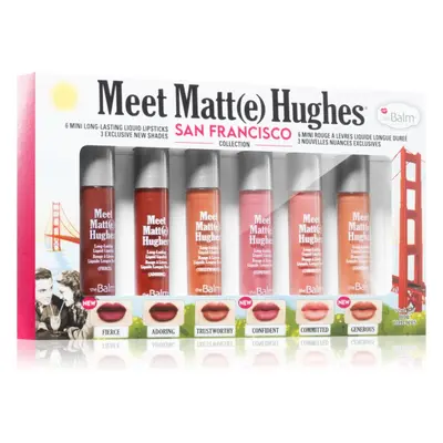 theBalm Meet Matt(e) Hughes Mini Kit San Francisco folyékony rúzs szett a hosszan tartó hatásért