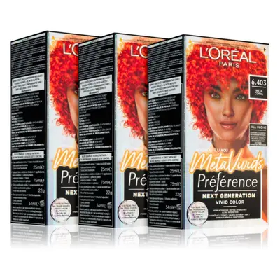 L’Oréal Paris Préférence Meta Vivids félig állandó hajfesték 6.403 Meta Coral árnyalat