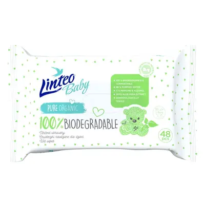 Linteo Baby 100% Biodegradable finom nedves törlőkendők gyermekeknek 48 db