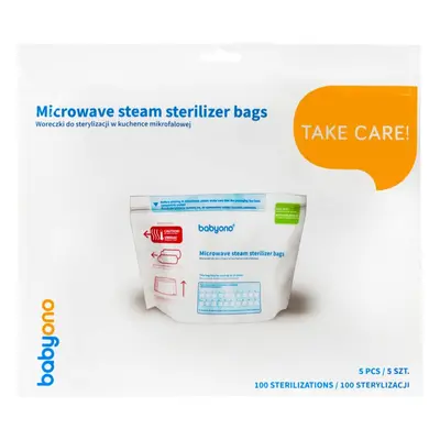 BabyOno Take Care Microwave Steam Sterilizer Bags sterilizációs zacskók mikrohullámú sütőbe 5 db