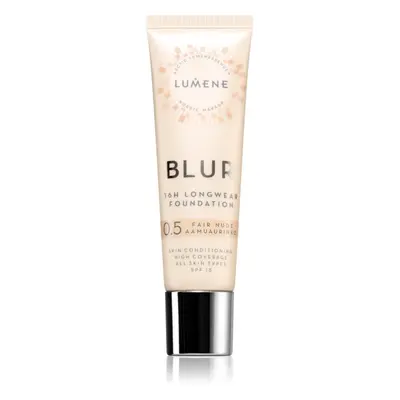 Lumene Blur 16h Longwear tartós alapozó SPF 15 árnyalat 0,5 Fair Nude 30 ml