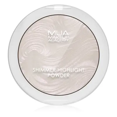 MUA Makeup Academy Shimmer kompakt púderes élénkítő arcra árnyalat Peach Diamond 8 g