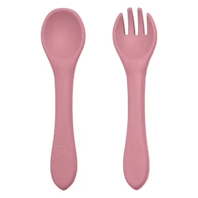 Petite&Mars Take&Match Silicone Cutlery étkészlet Dusty Rose 6 m+ 2 db