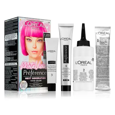 L’Oréal Paris Préférence Meta Vivids félig állandó hajfesték árnyalat 7.222 Meta Pink 1 db