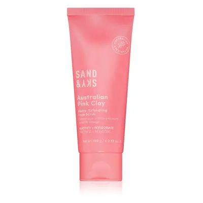 Sand & Sky Australian Pink Clay Micro-Exfoliating Face Scrub Micro-hámlasztó tisztító gél az arc