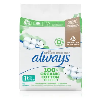 Always Cotton Protection Normal egészségügyi betétek parfümmentes 11 db