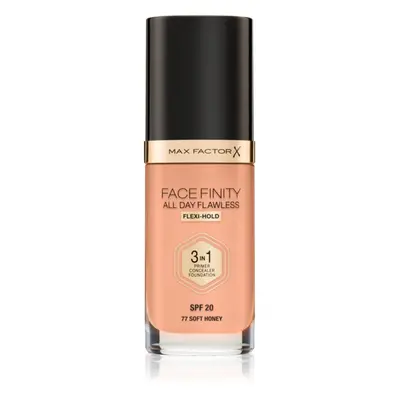 Max Factor Facefinity All Day Flawless tartós alapozó SPF 20 árnyalat 77 Soft Honey 30 ml