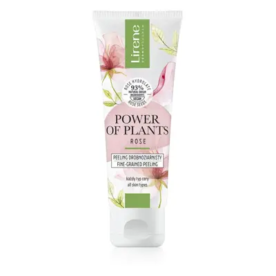 Lirene Power of Plants Rose tisztító peeling hidratáló hatással 175 g