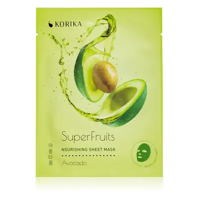 KORIKA SuperFruits Avocado - Nourishing Sheet Mask tápláló gézmaszk Avocado 25 g