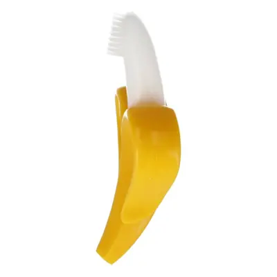 Bam-Bam Teether szilikonos fogkefe rágókával 4m+ Banan 1 db