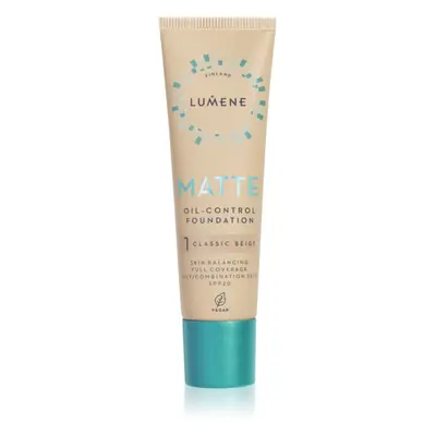 Lumene Matte Oil-Control mattító alapozó SPF 20 árnyalat 1 Classic Beige 30 ml