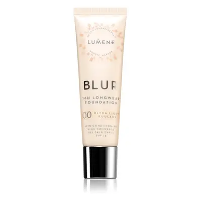 Lumene Blur 16h Longwear tartós alapozó SPF 15 árnyalat 00 Ultra Light 30 ml