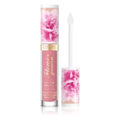 Eveline Cosmetics Flower Garden krémes ajakfény hialuronsavval árnyalat 01 Delicate Rose 4,5 ml