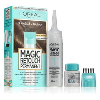 L’Oréal Paris Magic Retouch Permanent tonizáló festék a lenőtt hajra applikátorral árnyalat 5 BR