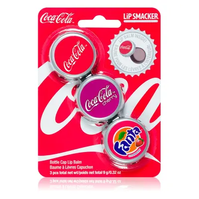 Lip Smacker Coca Cola ajakbalzsam 3 db illatok Original, Cherry & Fanta 9 g