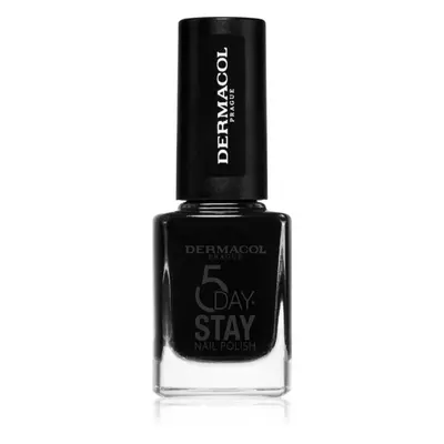 Dermacol 5 Day Stay hosszantartó körömlakk árnyalat 55 Black Onyx 11 ml