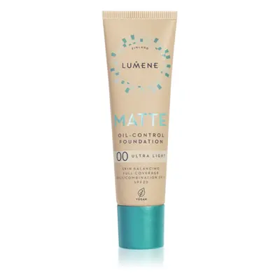 Lumene Matte Oil-Control mattító alapozó SPF 20 árnyalat 00 Ultra Light 30 ml