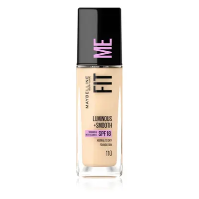 Maybelline Fit Me! folyékony make-up az élénk és kisimított arcbőrért árnyalat 110 Porcelain 30 