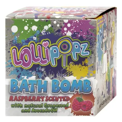 Lollipopz Bath Bath Bomb pezsgő fürdőgolyó gyermekeknek Raspberry 165 g