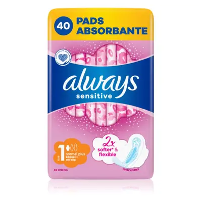 Always Sensitive Normal Plus egészségügyi betétek parfümmentes 40 db