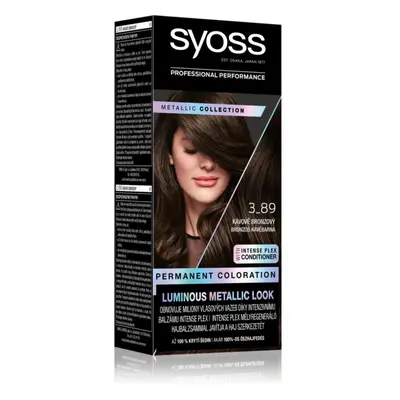 Syoss Color Metallic Collection tartós hajfesték árnyalat 3-89 Bronze Coffee 1 db