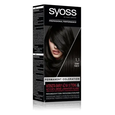 Syoss Permanent Color tartós hajfesték árnyalat 1_1 Black 1 db