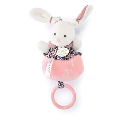 Doudou Gift Set Soft Toy with Music Box plüss játék dallammal Pink Rabbit 1 db