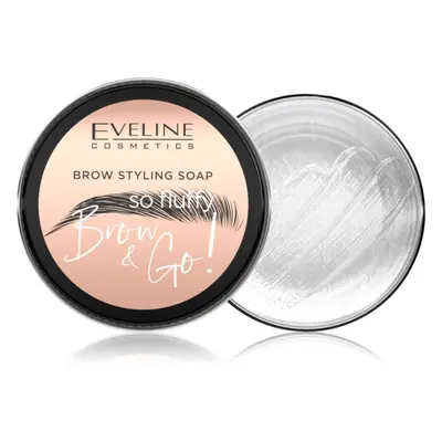 Eveline Cosmetics Brow & Go! szemöldökformázó szappan szemöldökre árnyalat Transparent 25 g