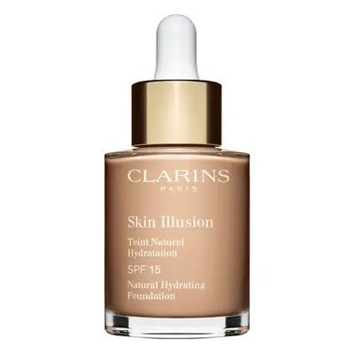 Clarins Skin Illusion Natural Hydrating Foundation világosító hidratáló make-up SPF 15 árnyalat 