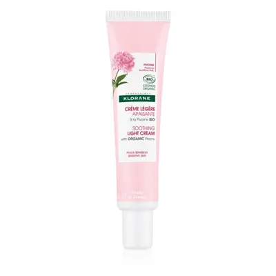 Klorane Peony Soothing Light Cream Könnyű, enyhítő krém az érzékeny bőrre 40 ml